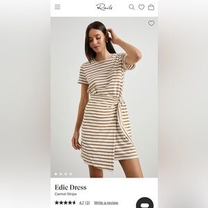Rails Carmel Stripe Edie Dress, size Large
